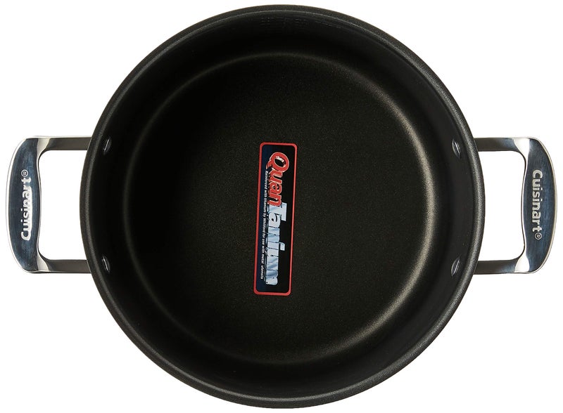 Cuisinart قدر طهي كوزينارت الكلاسيكي غير اللاصق بسعة 8 لترات مع غطاء، أسود - Image 3