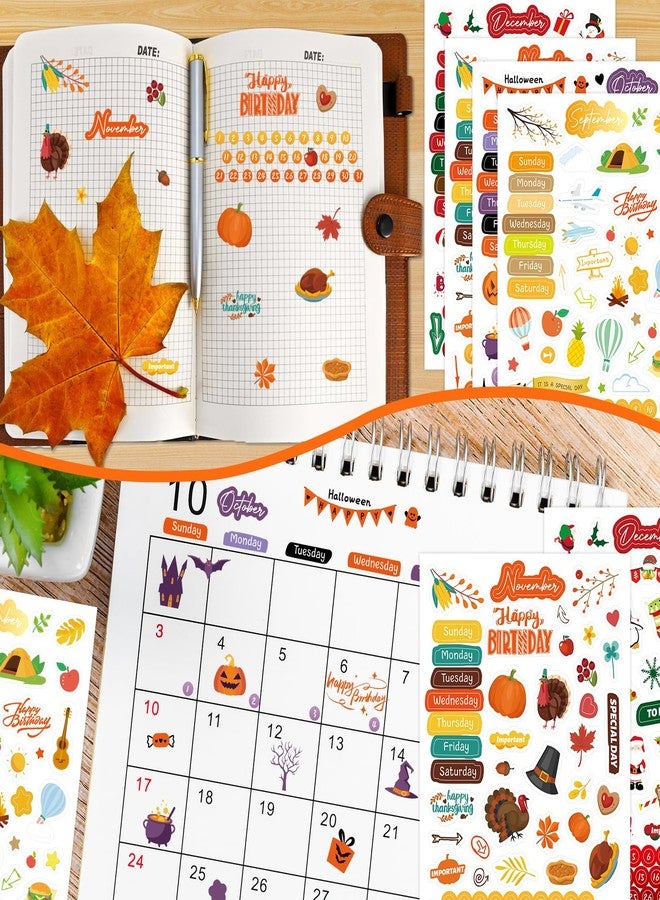 WorldBazaar daily planners Holiday Seasonal Planner Sticker Sheets Monthly Plan Stickers - Image 2