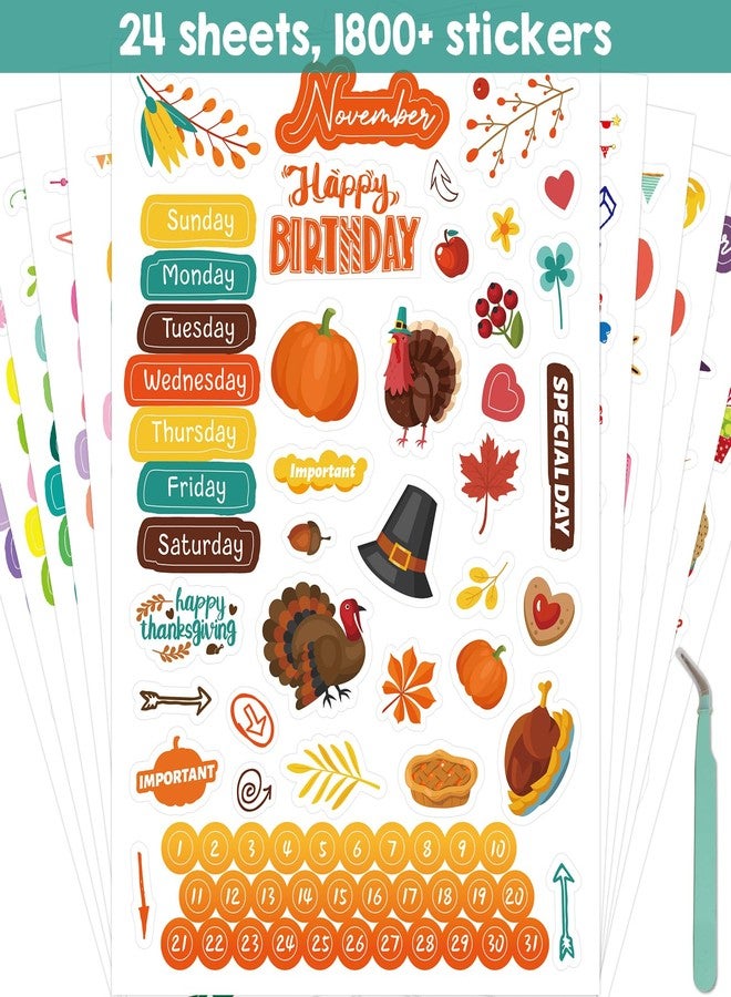 WorldBazaar daily planners Holiday Seasonal Planner Sticker Sheets Monthly Plan Stickers - Image 4