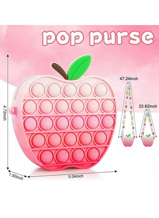 FunBlast FunBlast Combo of Fidget Popit Shoulder Bag with Keychain & Sling Bag for Kids Pop it - Coin Pouch, Stationary Organizer Set / Birthday Return Gifts for Girls, Kids (Pack of 2; Random Color)  - Image 3