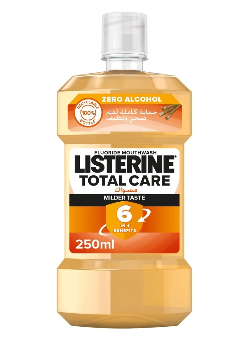 Listerine Total Care Miswak Daily Mouthwash Milder Taste Zero Alcohol Fluoride 250ml 