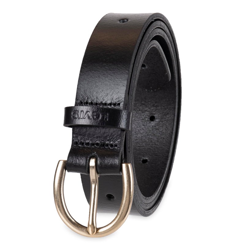 Levi's حزام ليفي النسائي القابل للتعديل بالكامل، مثقوب باللون الأسود، متوسط - Image 2