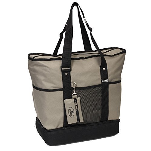 Everest Luggage Deluxe Shopping Tote, Khaki/Black, Khaki/Black, One Size,1002DLX-KH/BK - Image 5