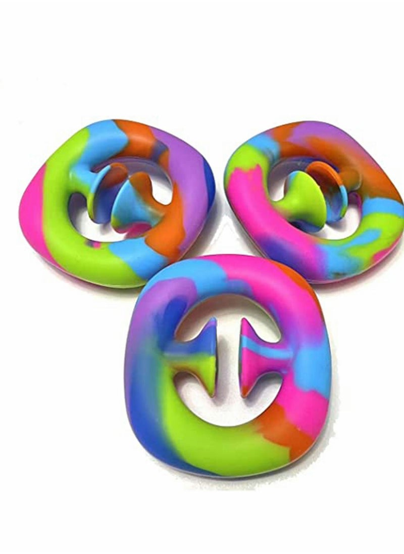 Y&D - Fidget Toy 3pc Snapper fidget toys, push pop it silicone toy, Stress relief gift, Snap, Sensory, Party Popper Noise Maker Relief - Image 1