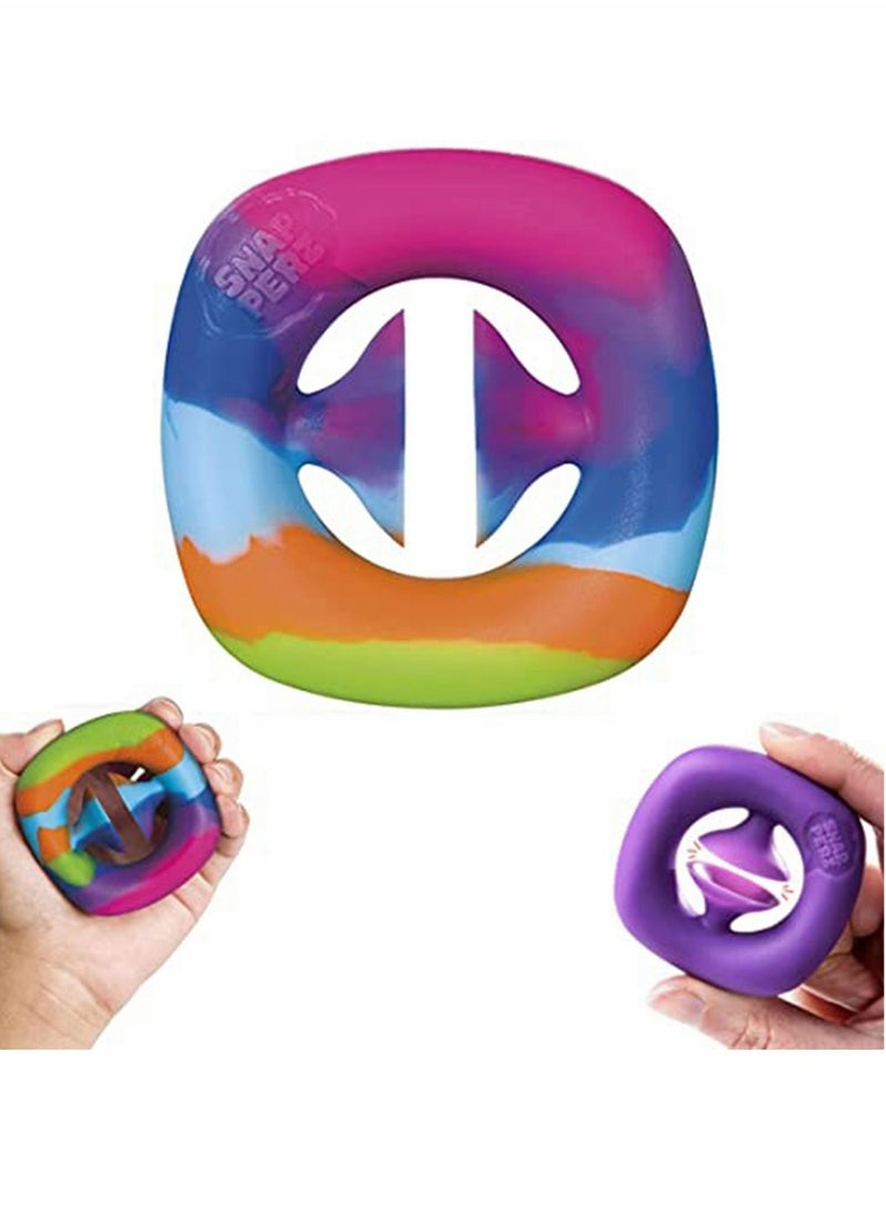 Y&D - Fidget Toy 3pc Snapper fidget toys, push pop it silicone toy, Stress relief gift, Snap, Sensory, Party Popper Noise Maker Relief - Image 1