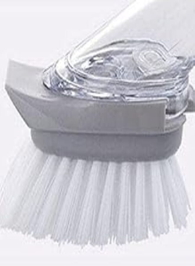 cleaning brush with cleaner storage and a sponge
