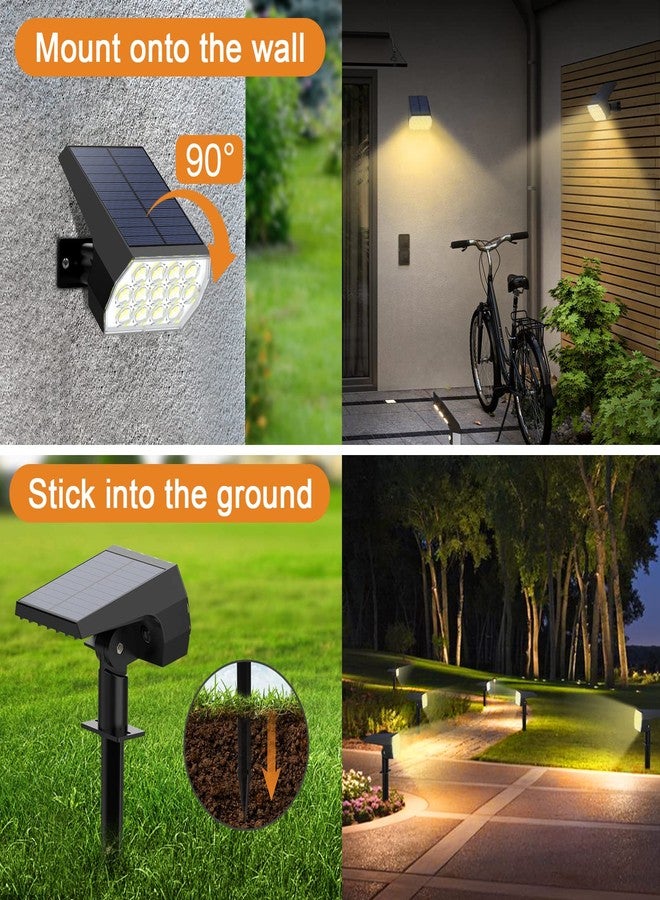 WELALO Solar Spot Lights Outdoor, [6 Pack/65 LED/3 Modes] Solar Landscape Spotlights, Solar Powered Security Lights, IP68 Waterproof Wall Lights for Outsides Walkway Yard Garden Driveway(Warm White) - Image 5