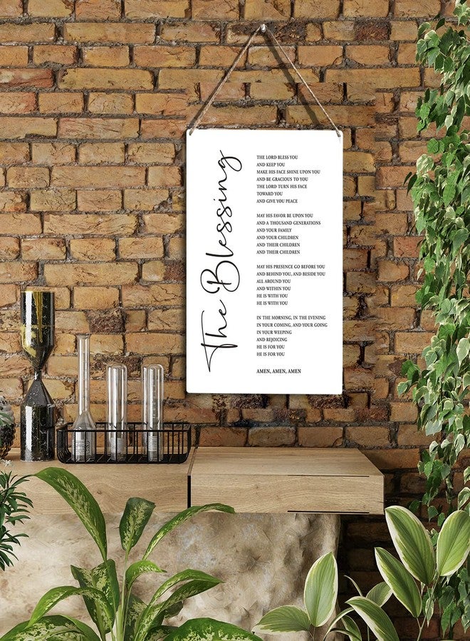 YCYD the Blessing the Lord Bless You Bible Verse Wood Sign Rustic Numbers 6:24-26 Christian Wooden Hanging Plaque for Home Nursery Wall Art Decoration 8 x 10 Inches Present - Image 2