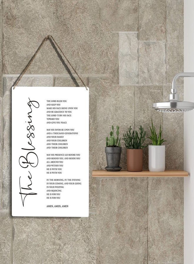 YCYD the Blessing the Lord Bless You Bible Verse Wood Sign Rustic Numbers 6:24-26 Christian Wooden Hanging Plaque for Home Nursery Wall Art Decoration 8 x 10 Inches Present - Image 5