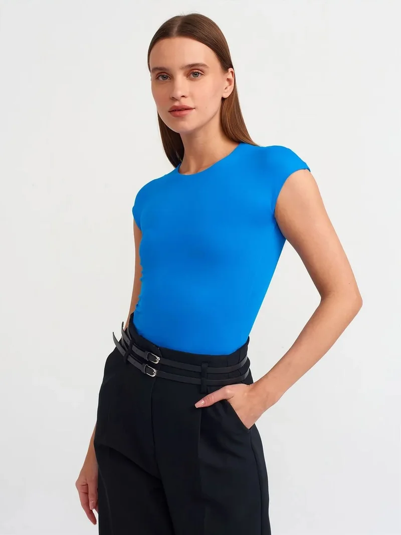 ديلفين DILVIN Women's Slim Fit Crew Neck T-Shirt