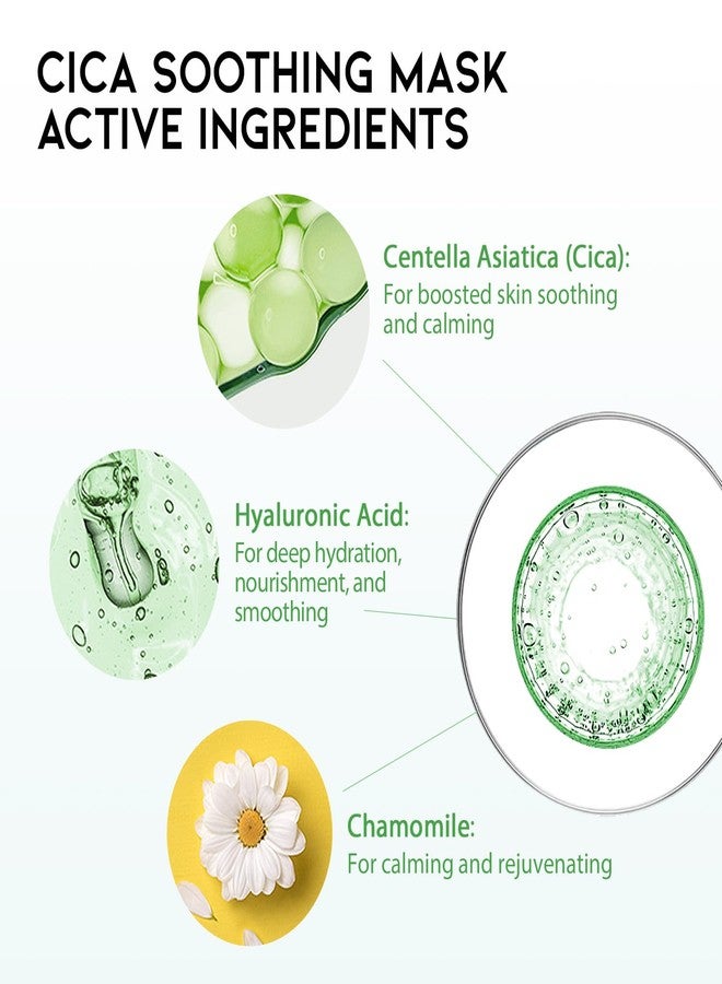 #OOTD Cica Calming Mask for Face Sensitive Irritated Skin, Soothing, Moisturizing, Korean Anti Aging Face Mask, Eve Vegan, Chamomile, Hyaluronic Acid 10EA - Image 3