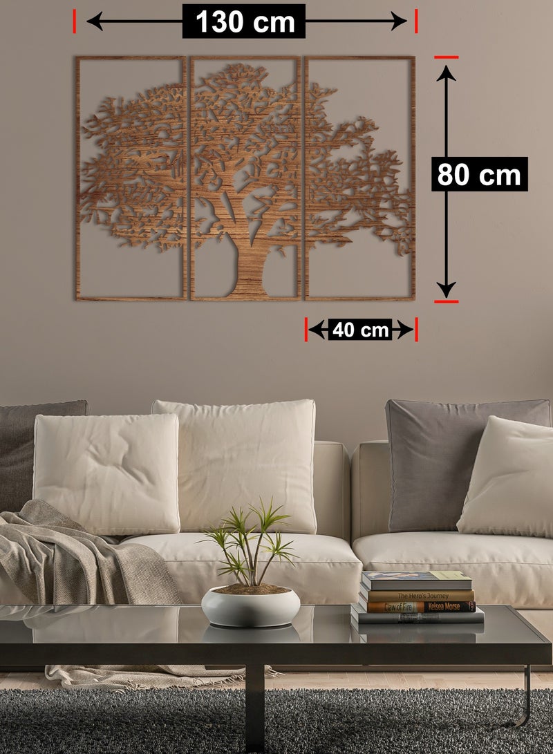 هوم جاليري جدارية خشب شكل شجرة الشتاء ديكور حائط 80X130 سم - Image 3