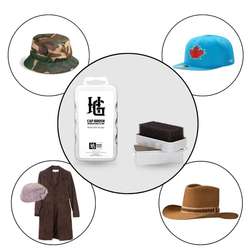 Homiegear Hat Cap Brush, Hat Care for Any Colored Cap, Cleaning Brush for Baseball Cap, Removes Dirt Lint Fur - Used for All Types of Hats White - Image 3