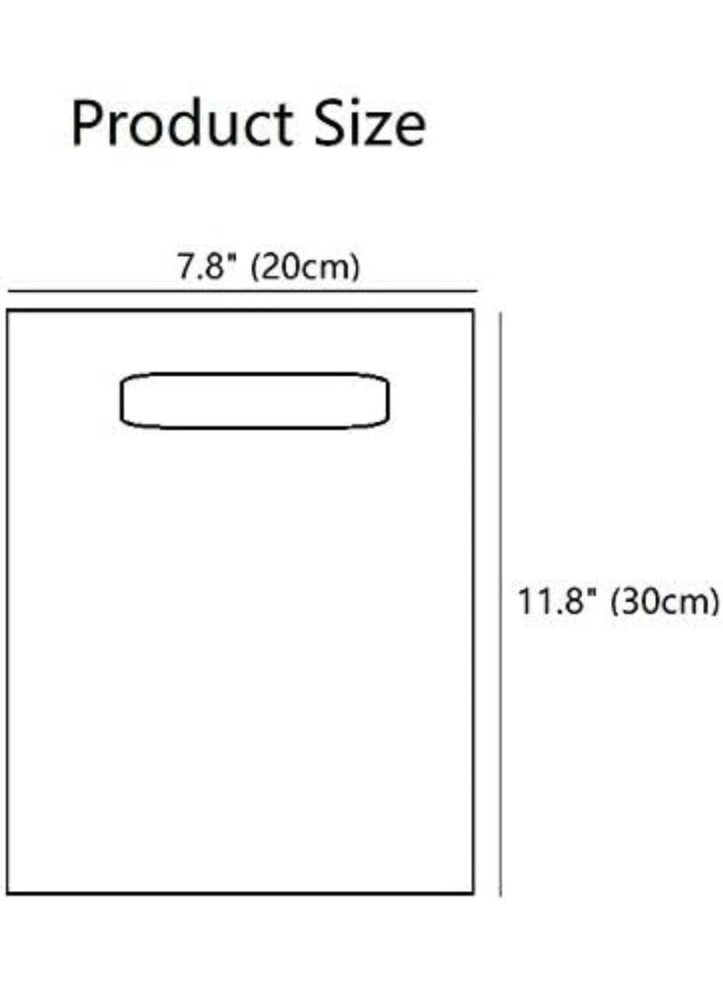 CHU DAI 10 Pcs Plastic Merchandise Bags - Shopping Bags with Handle for Small Business, Retail - 20x30 cm - Floral - Image 3