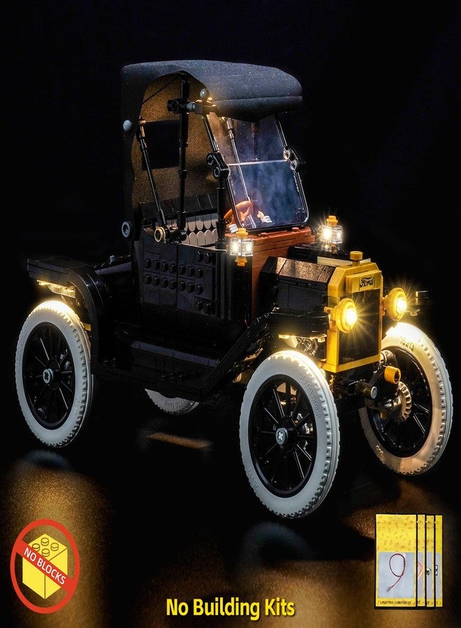 BrickBling ضوء BrickBling LED فقط، متوافق مع Lego Ford Model T 11376 - لا يأتي مع النموذج (نسخة كلاسيكية من الضوء) - Image 2