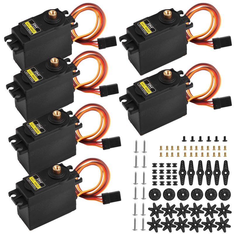 Aideepen 6Pack MG996R Metal Gear High Speed Torque Digital Servo Motor for JR RC Helicopter Car Boat Robot - Image 2