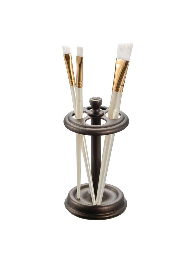 iDesign Metal Toothbrush Holder - Bathroom Cup for Bathroom Organization, The York Collection - 3.25" x 3.25" x 5.75", Bronze - Image 1