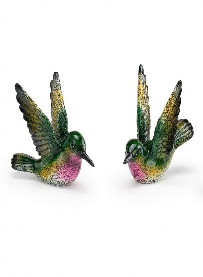 The Bridge Collection Speckled Resin Hummingbird Figurines, Set of 2 - Image 1