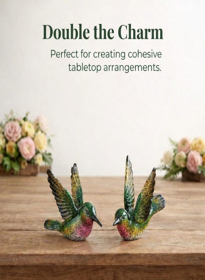The Bridge Collection Speckled Resin Hummingbird Figurines, Set of 2 - Image 5