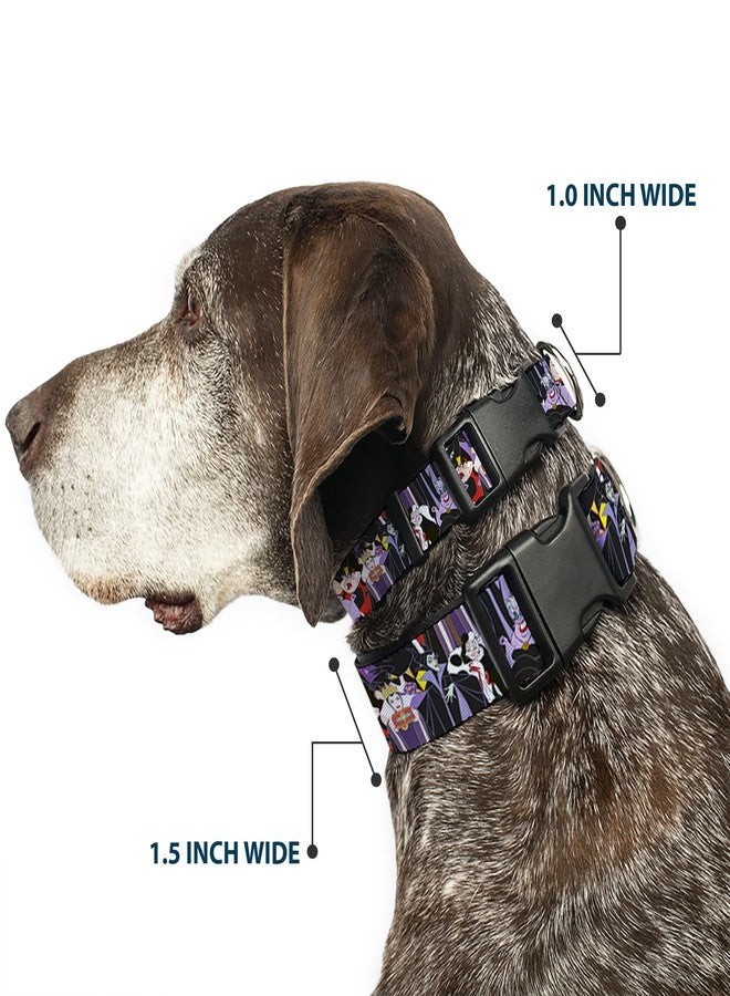 Buckle Down Dog Collar Plastic Clip 5 Disney Villains Stacked 9 to 15 Inches 1.0 Inch Wide - Image 2