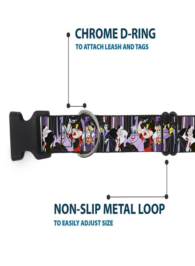 Buckle Down Dog Collar Plastic Clip 5 Disney Villains Stacked 9 to 15 Inches 1.0 Inch Wide - Image 5