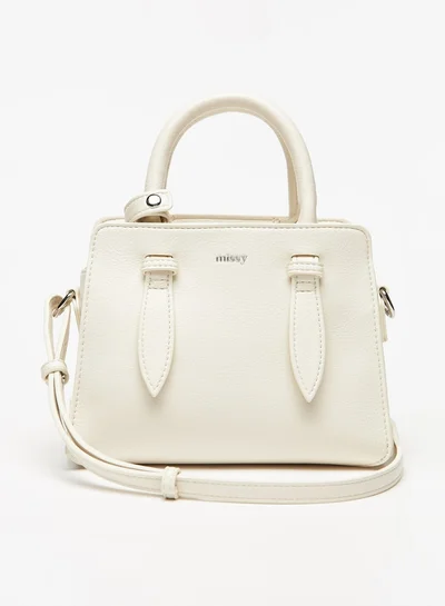ميسي Missy Solid Tote Bag with Zip Closure and Double Handles