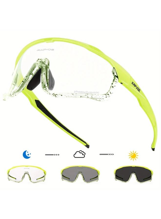 Photochromic Cycling Glasses For Men Women Outdoor Sports Bicycle Riding Eyewear Color 13 - Image 1