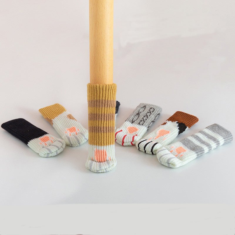 Knitted Cat'S Claw Door Handle Gloves Thickened Silent Stool Chair Protective Cover Dining Table And Chair Foot Cover Foot Pad Supply - Image 2