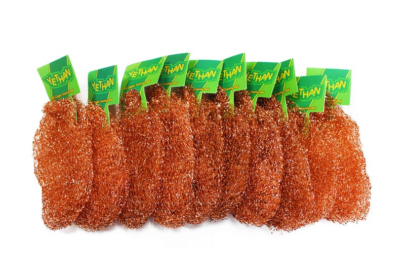 YETHAN Copper Scouring Pad Scrubbing Scour Pads 10 PcsPack Pure Copper 13g  Pc