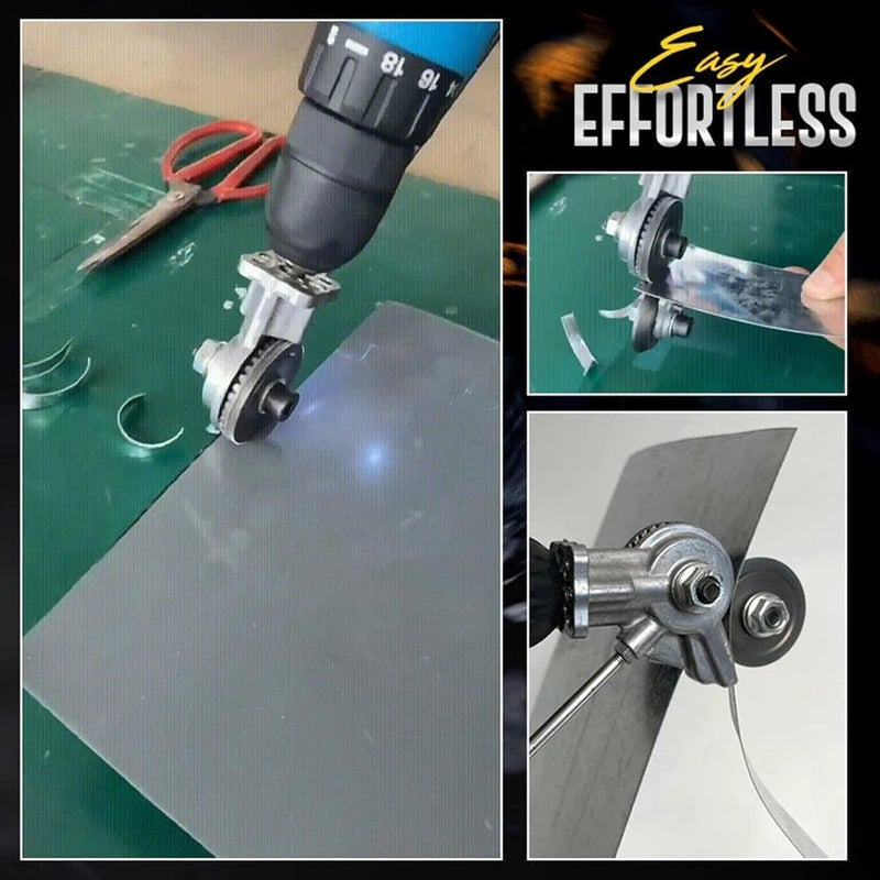 VENEKETY 2023 New Electric Drill Plate Cutter Attachment Drill Attachment Metal Cutter Drill Attachment Double Headed Sheet Metal Nibbler Cutter for Cutting Metal Plates Hard Materials - Image 2