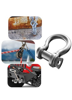 واي آند دي 5/16" 304 Stainless Steel D-Ring Shackle, 8mm Screw Pin Anchor Horseshoe Lifting Ring Tool Shackle (4 Pieces)  - Image 2