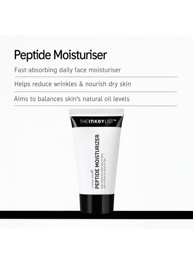 مرطب الببتيد من إنكي ليست، مرطب للوجه للبشرة الجافة، يساعد على تقليل ظهور الخطوط الدقيقة والتجاعيد، كريم مرطب للبشرة، 1.69 أونصة سائلة - Image 2