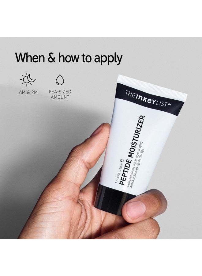 مرطب الببتيد من إنكي ليست، مرطب للوجه للبشرة الجافة، يساعد على تقليل ظهور الخطوط الدقيقة والتجاعيد، كريم مرطب للبشرة، 1.69 أونصة سائلة - Image 4