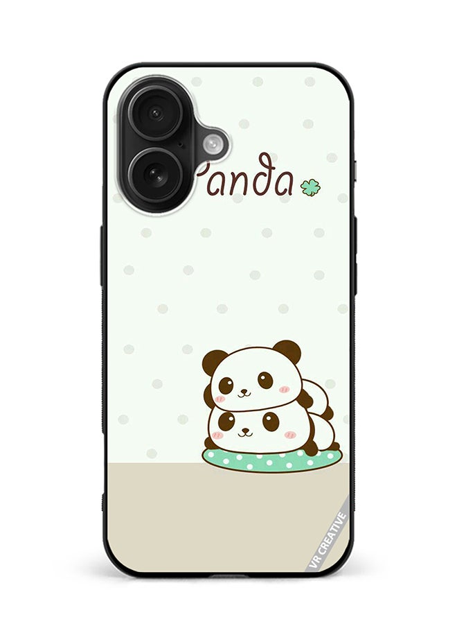 VR CREATIVE Protective Case Cover For Apple iPhone 16 Panda Design Multicolour