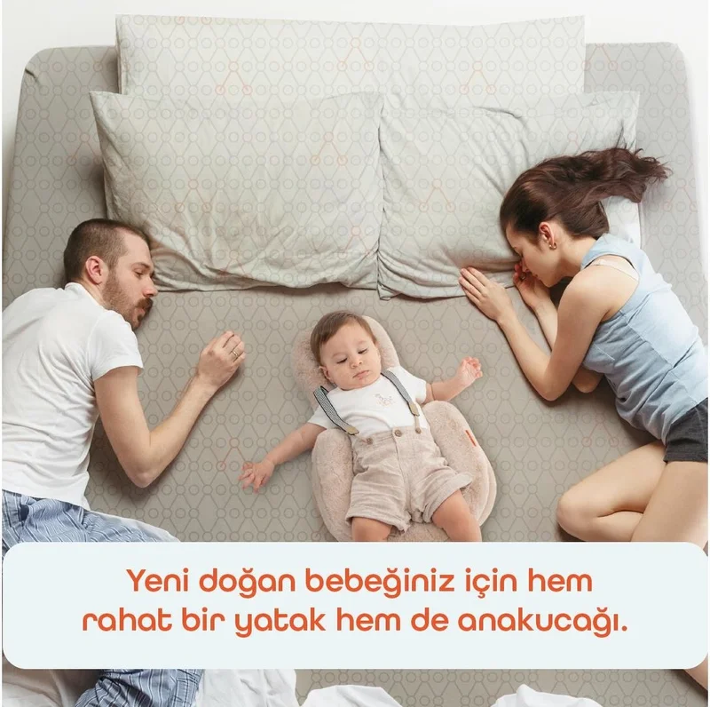 جينزبيبي سرير أطفال محمول هومي فحم