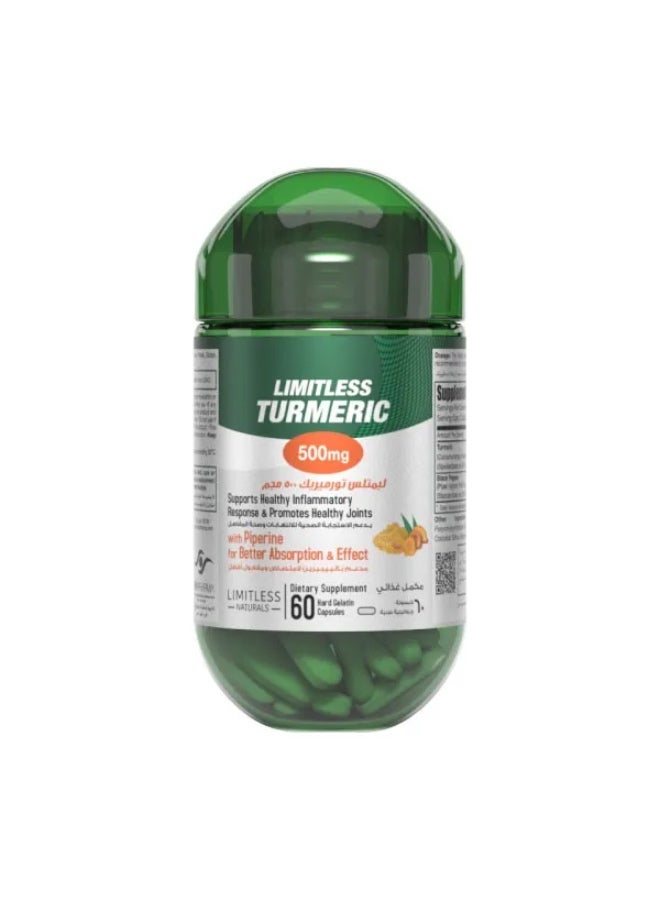 ليمتليس ليمتلس تورميريك 500مجم 60 كبسوله - Image 1