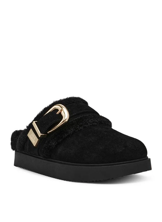 Cozy Up Women's Black Flat Sandals