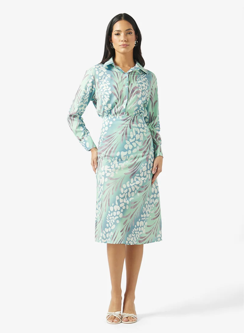 ELLA Printed A-line Dress