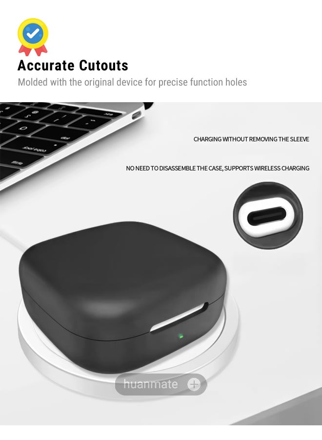 huanmate Huawei FreeArc Silicone Case Cover - Black - Made with Soft Silicone, Lightweight & Durable - Stylish Design, Accurate Cut-outs, Easy Installation & Removal  - Image 5