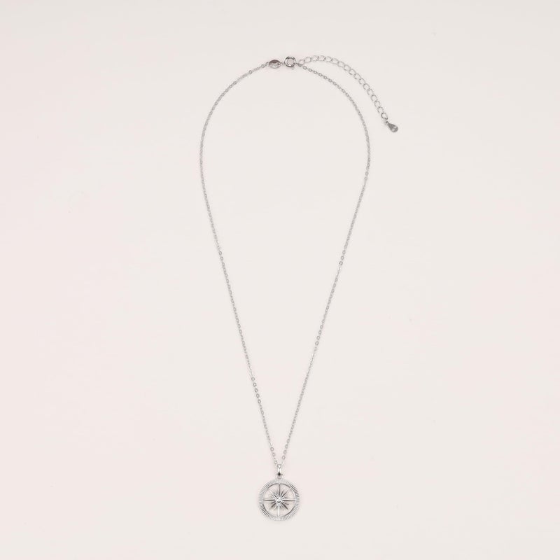 GAVU 925 Sterling Silver Diamond Compass Necklace for Women, Cubic Zirconia Compass Necklace - Image 5