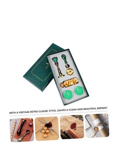 Arabest Scrapbook Kit 1 Sets Seal Seal Set Sealing Wax kit Stamp with Handle Sealing fire Lacquer Stamp Copper Stamp Sealing Wax Stamp Letter Zinc Alloy Gift Box  - Image 5