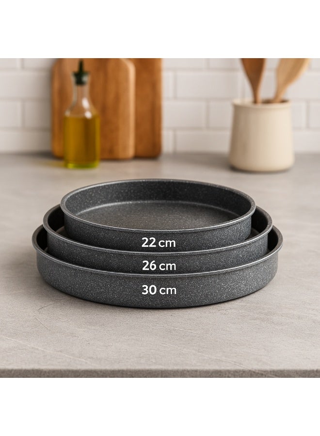 Newfloon A set of neoflon oven trays, 3 pieces, size 22 * 26 * 30 - Image 1