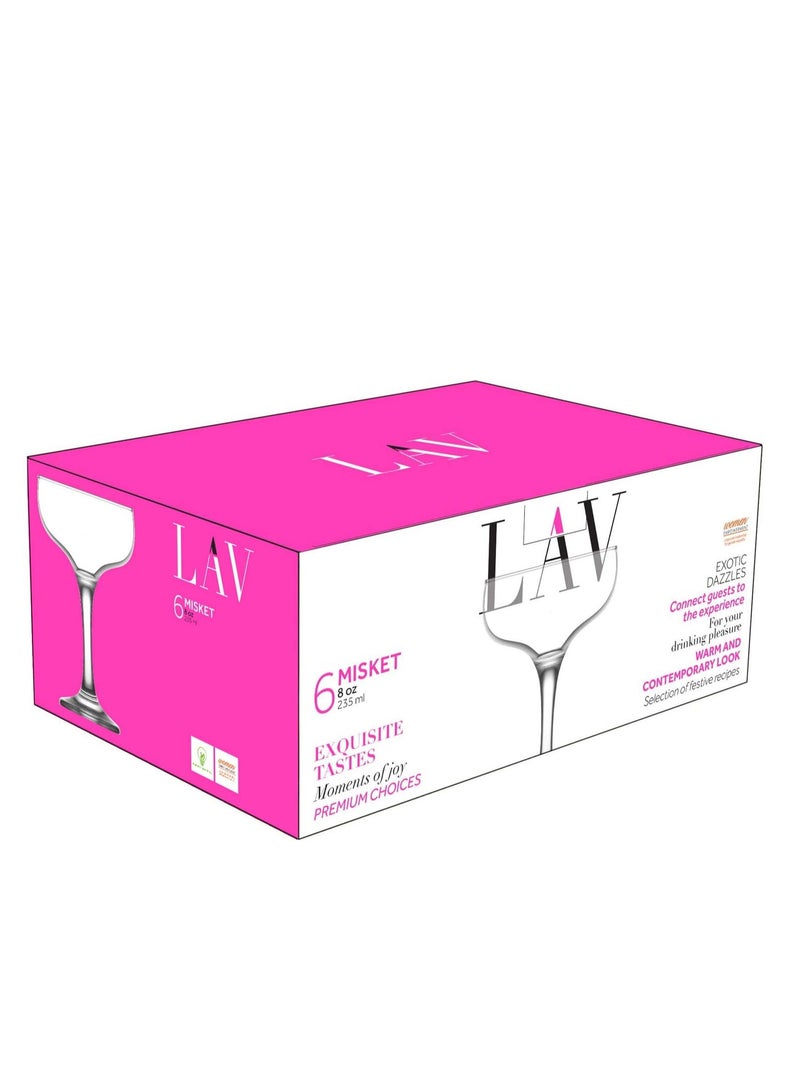 LAV Misket 235cc Goblet Set of 6 – Elegant Drinking Glasses for Wine, Water, and Special Occasions - Image 3