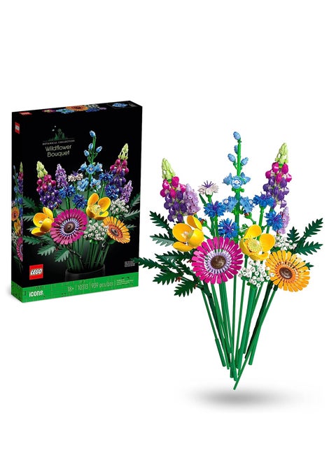 Botanical Flower Building Blocks Set with Poppies and Lavender for Home Decor and Unique Gifts for All