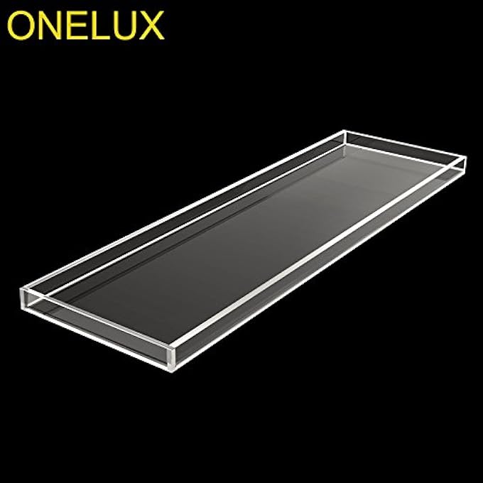 ONELUX Durable Clear Acrylic Towel Traylucite Bathtub Caddy - Image 4