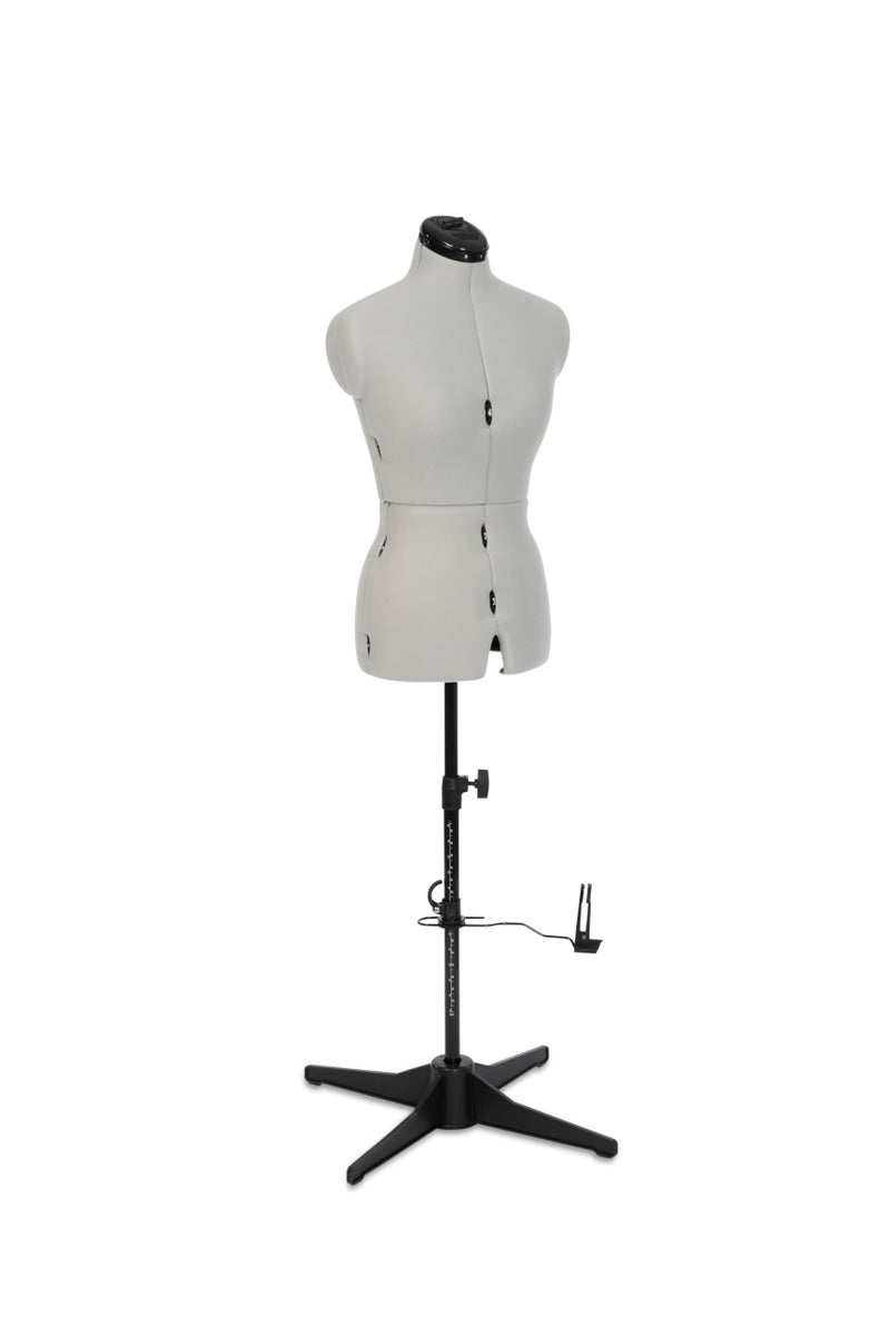 Adjustoform Sew Simple FG3271 Adjustable Dress Form Silver SM US Dress Size 412 8 Part Female Sewing Mannequin Pin Grip Hem Marker