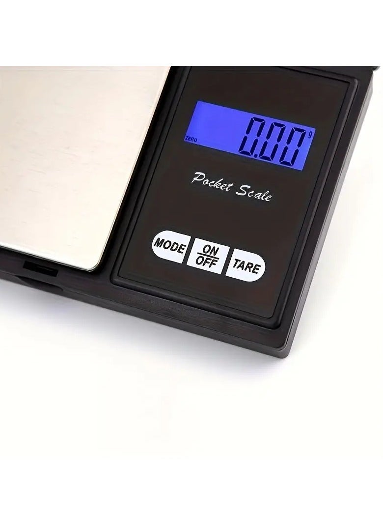 Digital Weighing Scale in Grams From 1 Gram to 500 Grams for Jewelry and Kitchen, With Seven Modes of Weight, Works With 2 Batteries, Not Included - Black