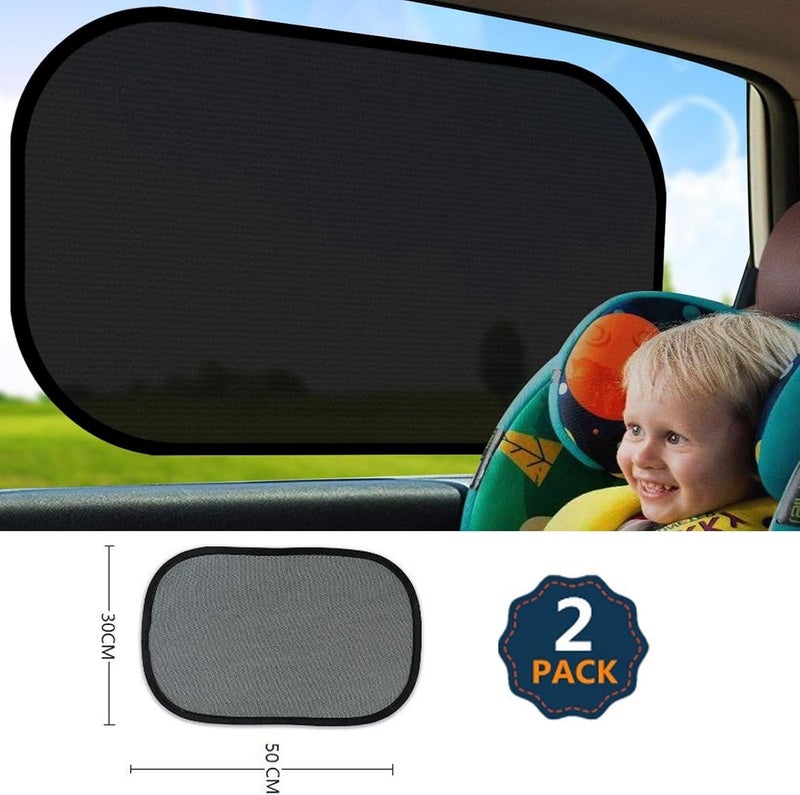 2 Pack Car Window Shades for Kids and Pets - UV Rays/Sunlight Protection - Image 3
