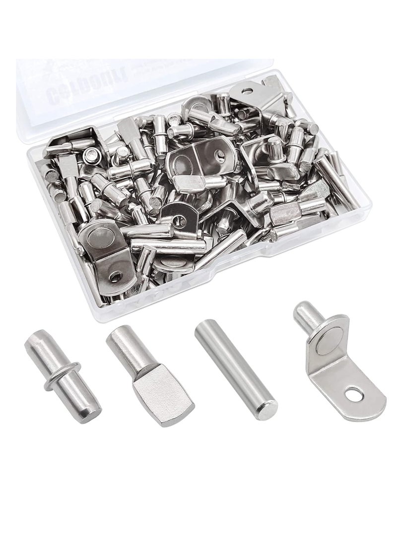 Shelf Pins Kit, Cabinet Shelf Bracket Pegs Shelf Pins Holders for Kitchen Furniture  Closet (104PCS) - Image 1