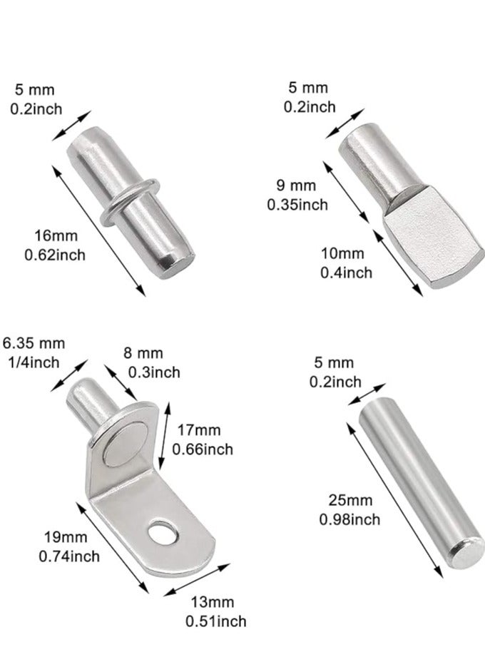Shelf Pins Kit, Cabinet Shelf Bracket Pegs Shelf Pins Holders for Kitchen Furniture  Closet (104PCS) - Image 3